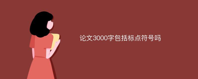 论文3000字包括标点符号吗