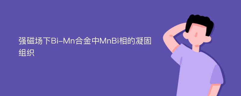 强磁场下Bi-Mn合金中MnBi相的凝固组织