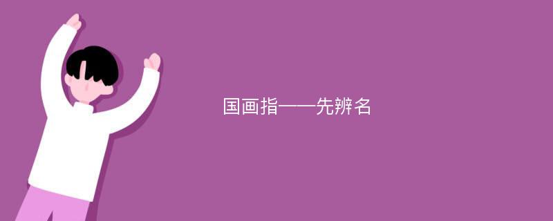 国画指——先辨名