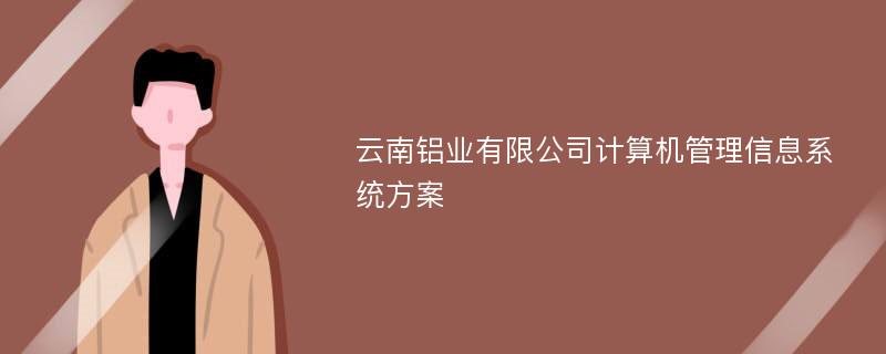 云南铝业有限公司计算机管理信息系统方案