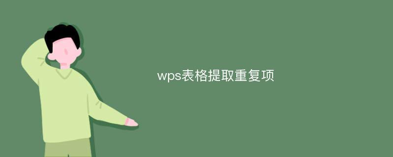 wps表格提取重复项